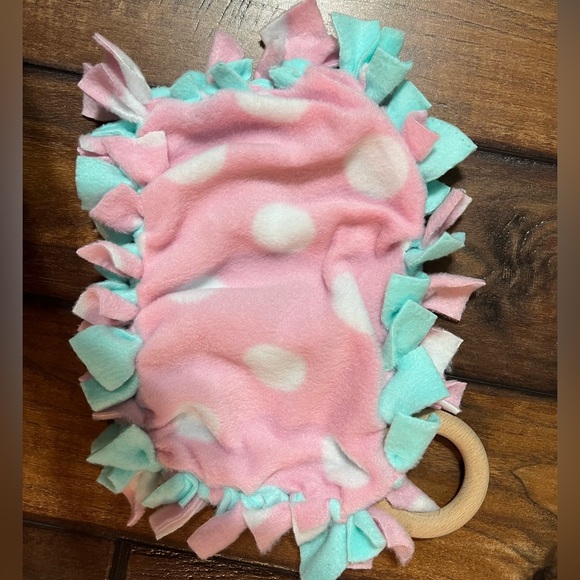 Homemade Tie Blanket Teething Lovey - Picture 1 of 5